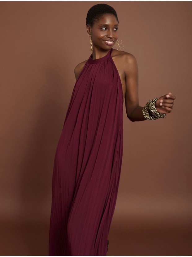 Vestido atado cuello