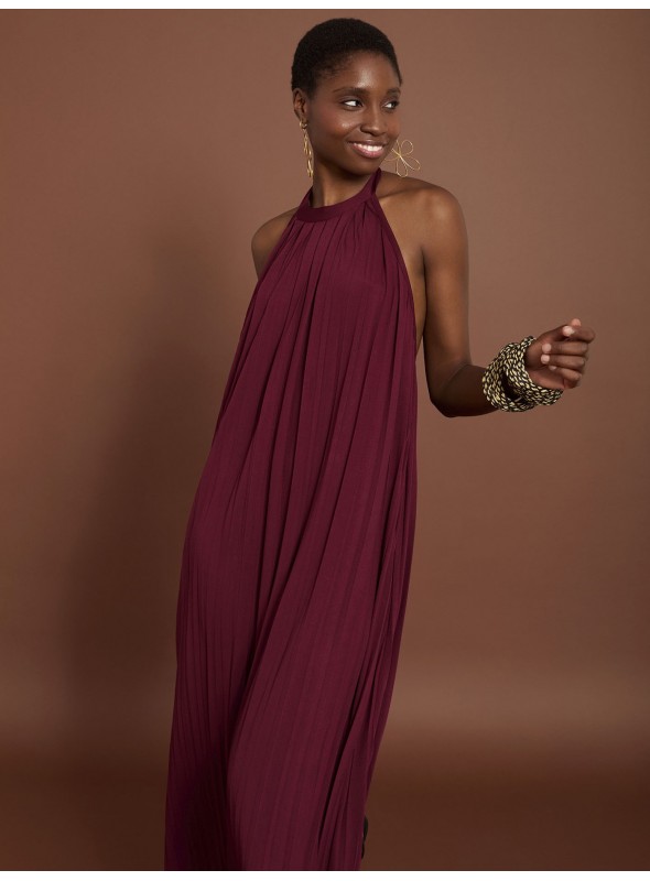 Vestido atado cuello