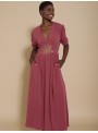 Vestido largo con fajin