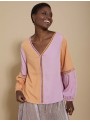 Blusa bicolor