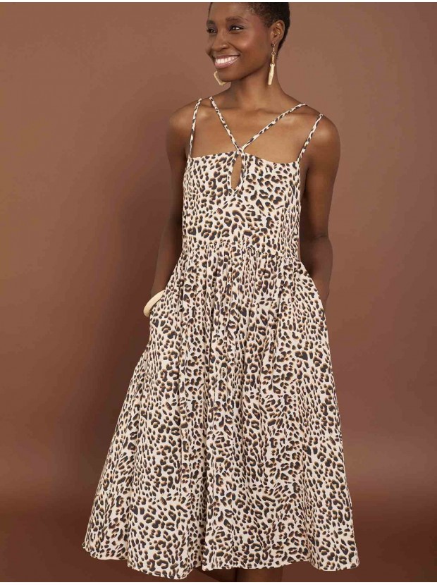 Vestido midi tirantes