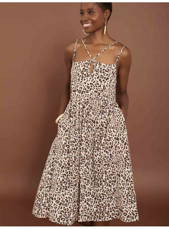 Vestido midi tirantes