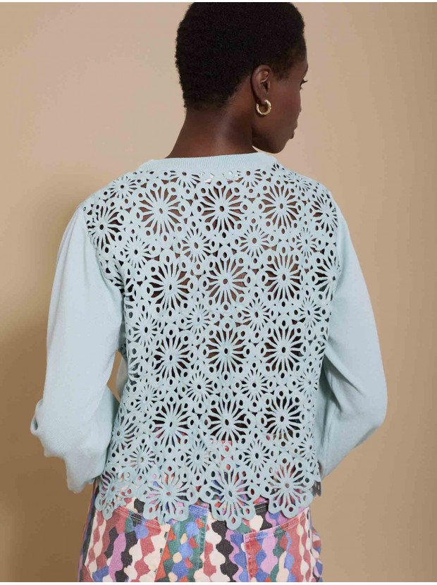 Jersey con espalda guipur