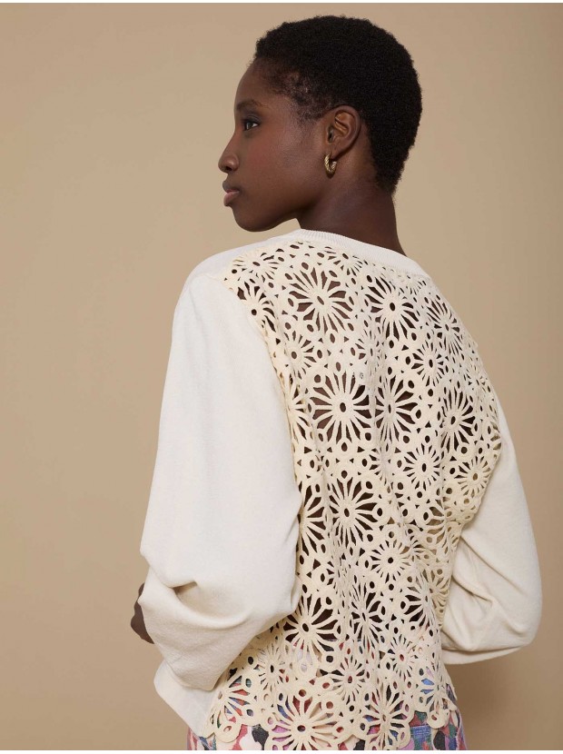Jersey con espalda guipur