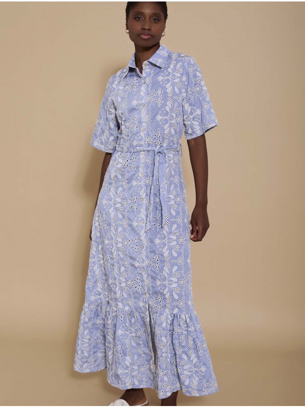 Vestido bordado suizo