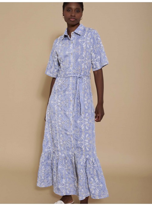 Vestido bordado suizo