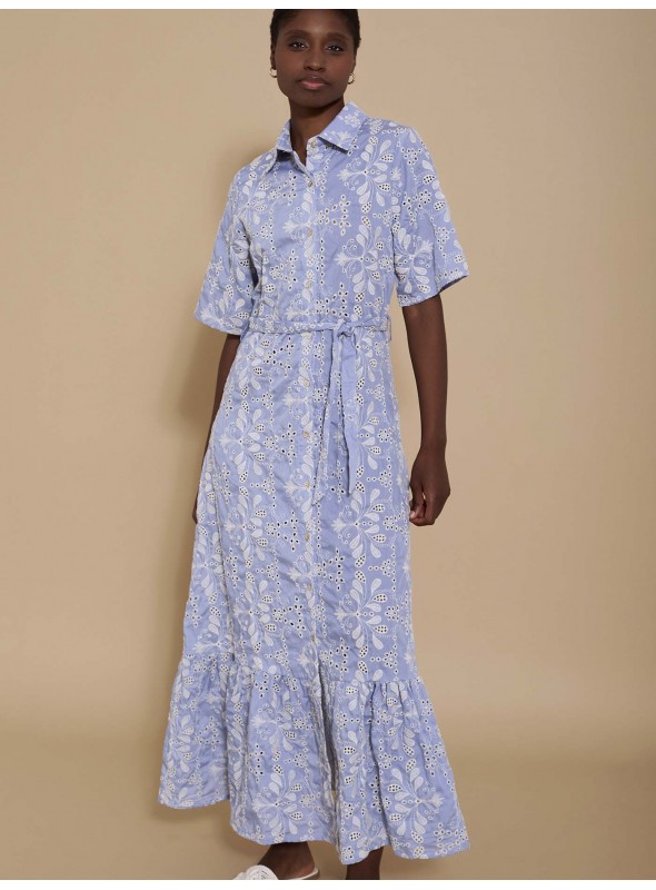 Vestido bordado suizo
