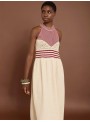 Vestido punto bicolor