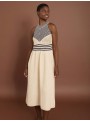Vestido punto bicolor