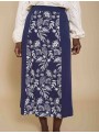 Falda midi bordado floral