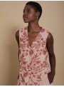 Chaleco bordado floral