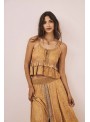 Top tirantes estampado bordado