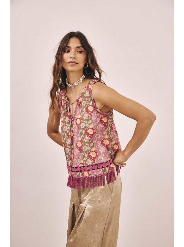 Top estampado