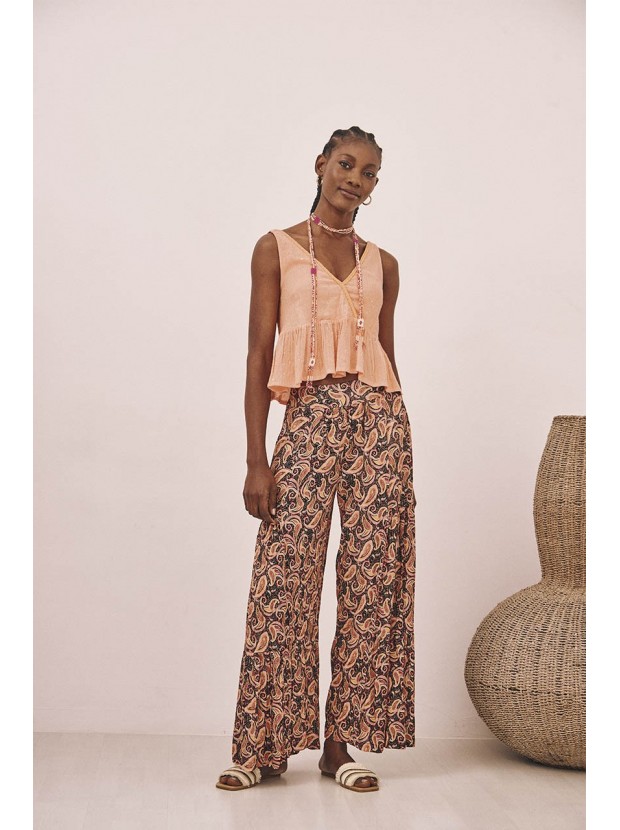 Pantalón fluido estampado