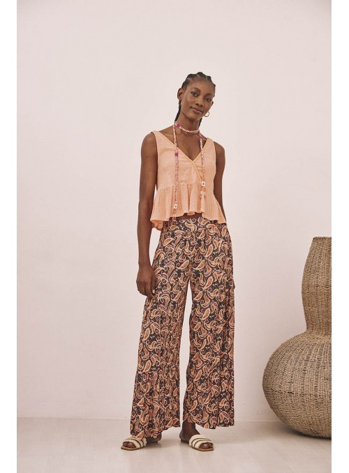 Pantalón fluido estampado