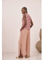 Pantalón fluido flecos