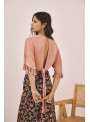 Blusa cruzada punto flecos
