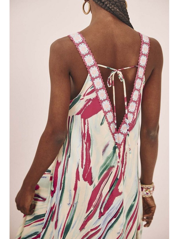 Vestido largo estampado