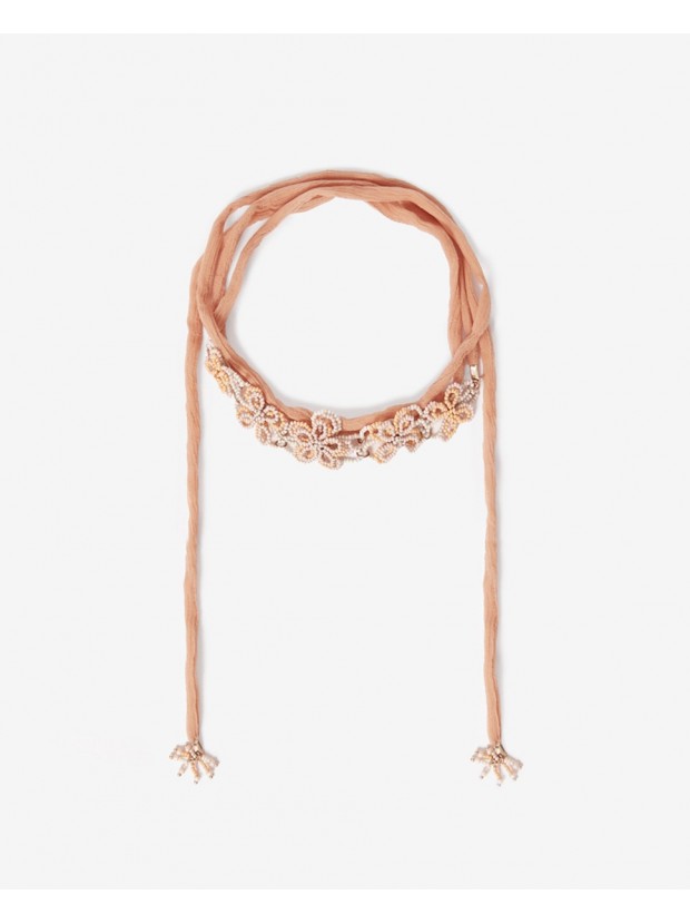 Choker largo flor