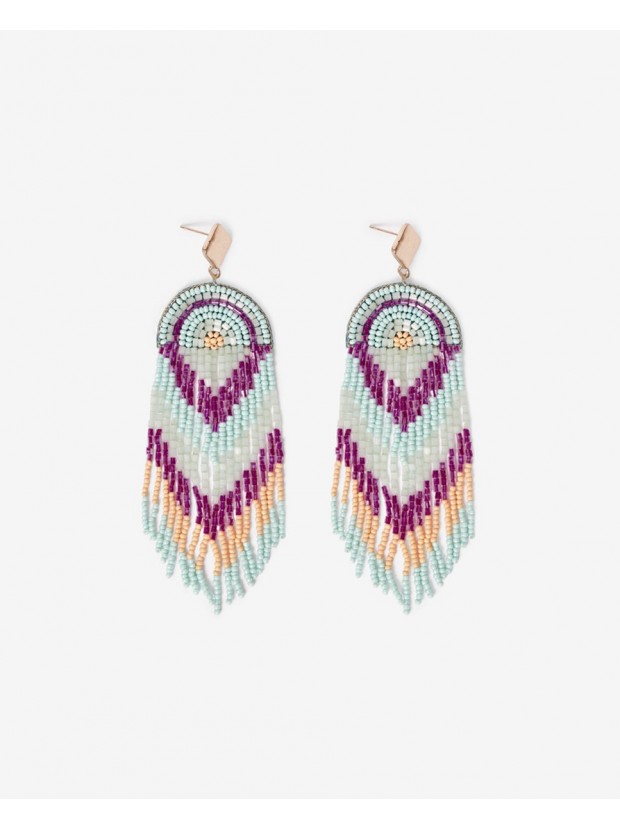 Pendientes piedras mix colores