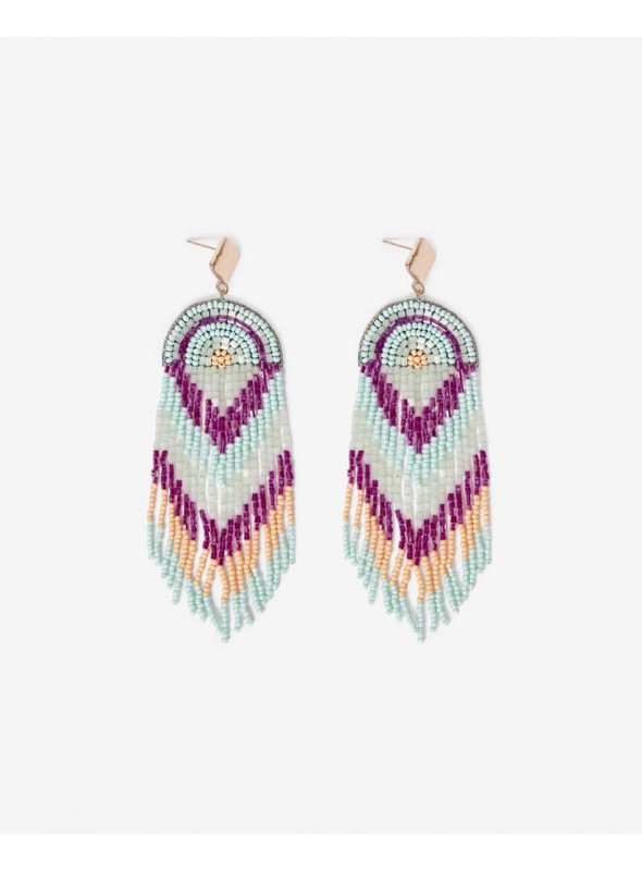 Pendientes piedras mix colores
