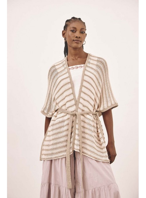 Kimono largo lurex