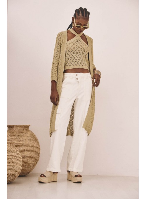 Top halter punto calado