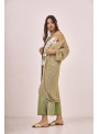 Kimono largo punto mix calados