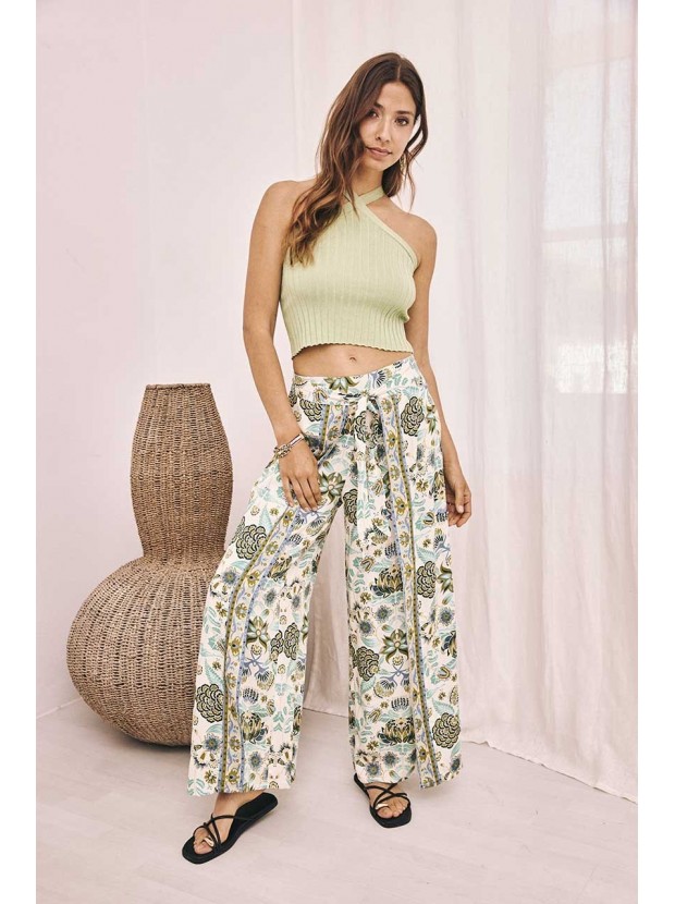 Top halter punto viscosa