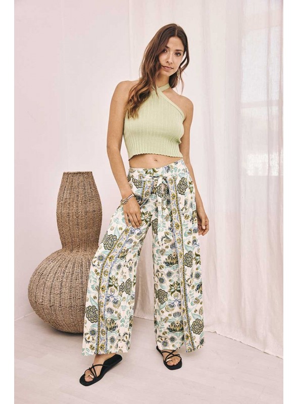 Top halter punto viscosa