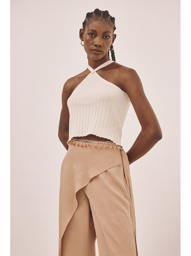 Top halter punto viscosa