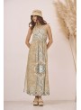 Vestido halter estampado posicional