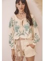 Blusa ml bordada