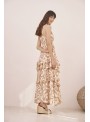 Vestido largo tirantes volantes