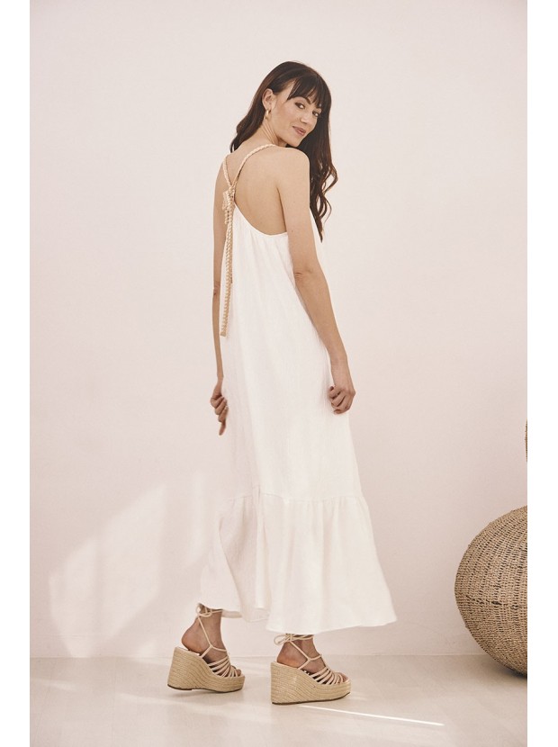 Vestido largo viscosa tirantes