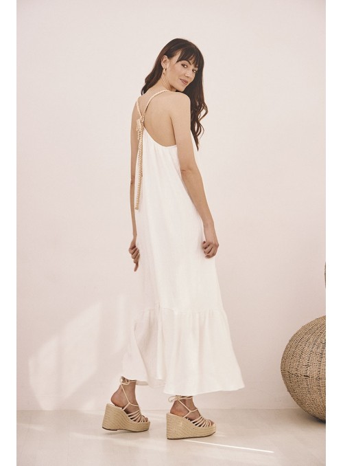 Vestido largo viscosa tirantes
