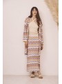 Kimono largo de punto zigzag