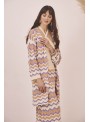 Kimono largo de punto zigzag
