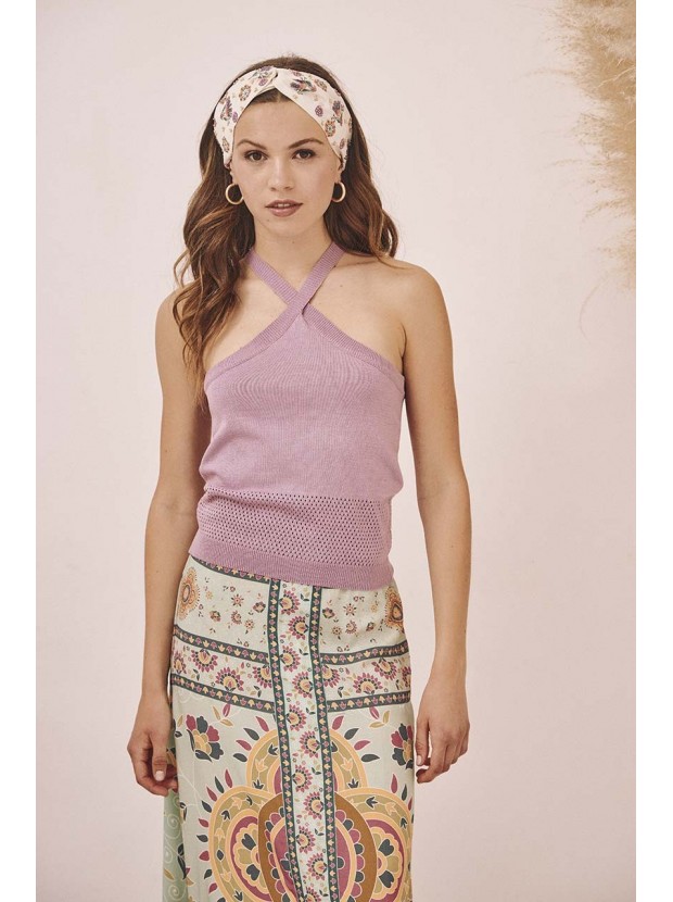 Top punto viscosa halter