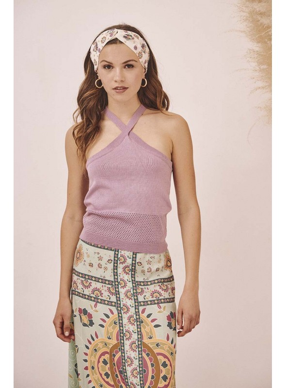 Top punto viscosa halter