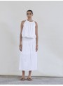 Falda midi frunce