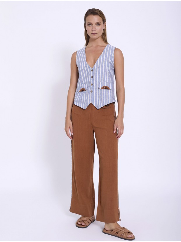 Pantalón mezcla lino