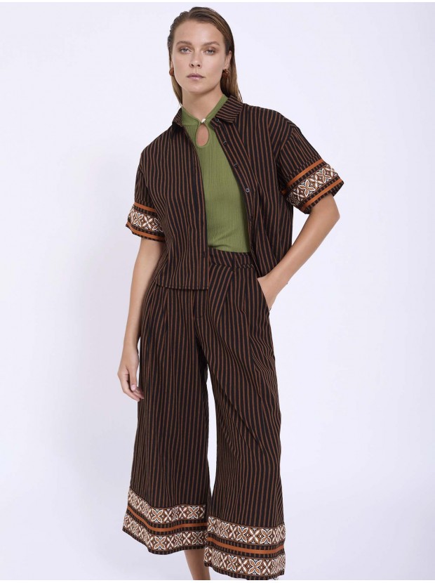 Pantalón palazzo raya