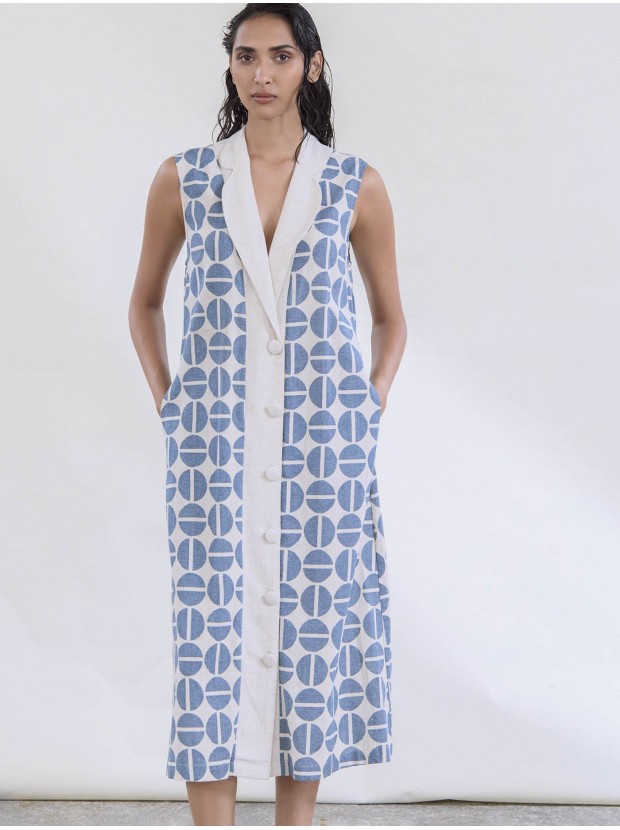 Vestido cuello solapa