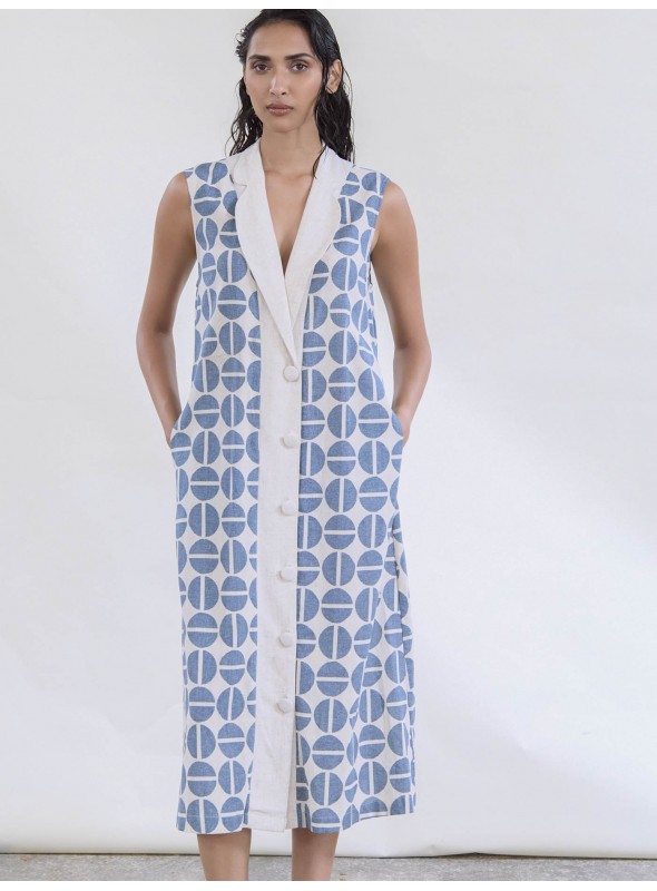 Vestido cuello solapa