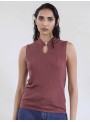 Top canalé tencel