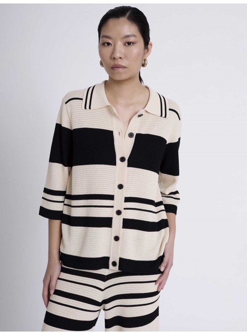 Cardigan punto pique