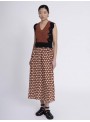 Vestido bimateria estampado