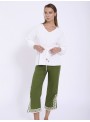 Pantalón bordado relieve