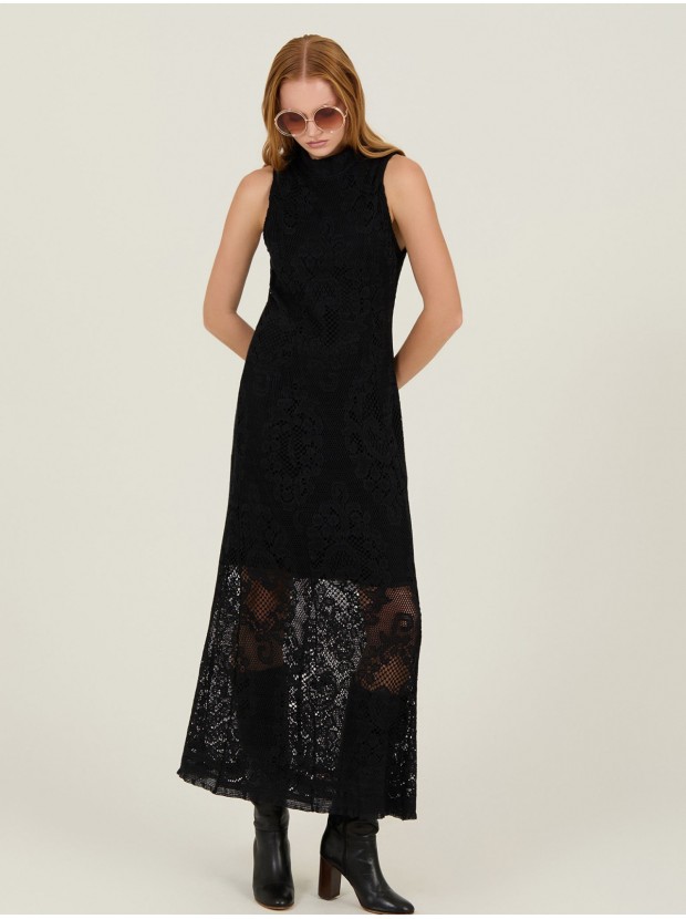 Vestido de encaje largo